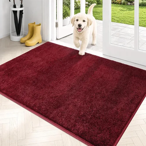 Miniatura 19 de PURRUGS Alfombra de área de fácil cuidado de 4 x 6 pies, antideslizante, lavable a máquina, tapete para puerta de perro, resistente a las manchas