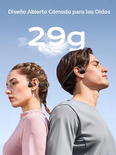 Miniatura 3 de Auriculares de conducción ósea, auriculares abiertos Bluetooth 5.3 con micrófono, auriculares de conducción ósea 12 horas de reproducción, IPX7 a