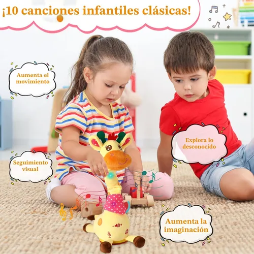 Miniatura 10 de Jirafa de Peluche Bailarina Juguetes para Bebé Cantando Canciones Juguete para Niños Pequeños Repite Lo Que Dices Juguete Musical Brillante