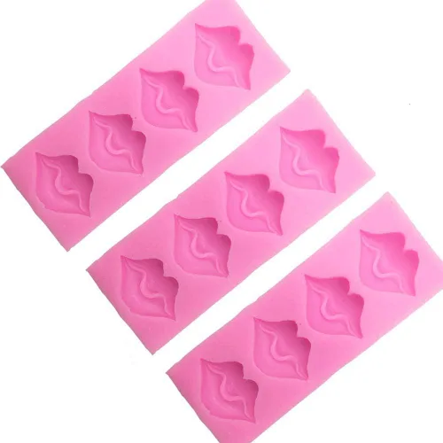 Sexy Lips - Moldes de chocolate para dulces, colección 3D Kiss de silicona, para decoración de tartas de San Valentín, suministros de fiesta de Mouth