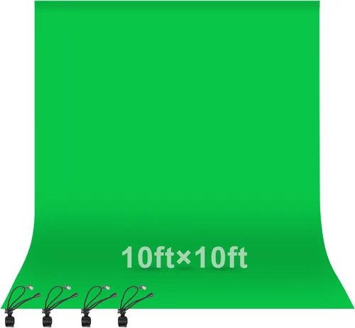 Miniatura 12 de EMART Telón de fondo de pantalla verde de 5 x 7 pies, tela de cortina de poliéster resistente a las arrugas, hoja de tela de pantalla verde croma