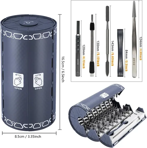 Miniatura 2 de Juego de destornilladores de precisión 128 en 1, con kit magnético para computadora, PC, Mac-Book, para laptop, tablet, para iPhone, para Xbox
