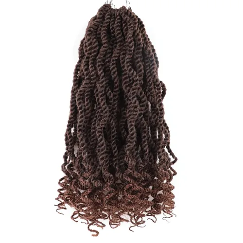 Miniatura 70 de Cabello rubio de ganchillo para mujeres negras, trenzas senegalesas onduladas de ganchillo de 12 pulgadas, trenzas kinky de ganchillo cortas 27613