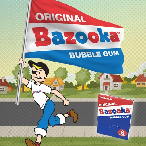Miniatura 6 de Chicle Bazooka Bubble Gum a Granel Envuelto Individualmente Original Rosa Paquetes Mini Billetera, Paquete de 6 Piezas (12 Ct) Rosa con Envoltura