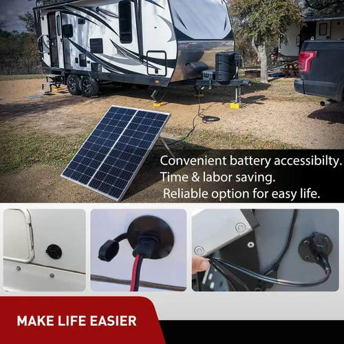 Miniatura 5 de Nilight Paquete de 2 conectores de enchufe de alimentación SAE de 12 AWG, puerto de pared lateral, conexión rápida, conector de montaje empotrado