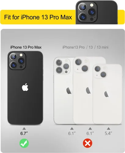 Miniatura 2 de SURITCH Funda transparente para iPhone 13 Pro Max, [protector de pantalla antiespía integrado] Funda rígida a prueba de golpes de 360°