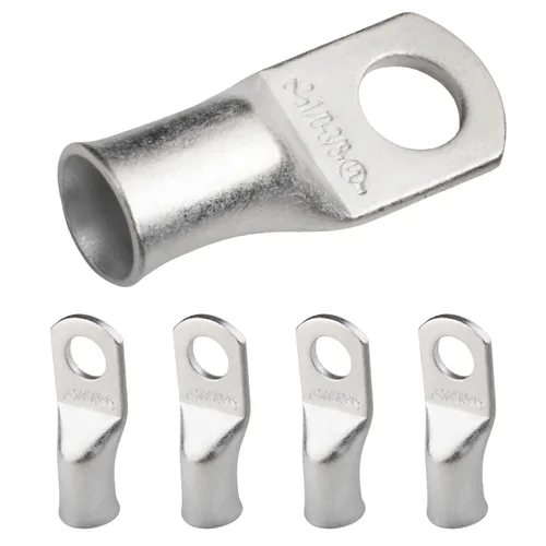 Miniatura 177 de SELTERM 5 piezas terminales de cable de cobre estañado 1/0 AWG perno de 1/2", extremos de cable de batería, terminales de anillo, conectores