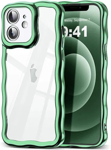 Miniatura 26 de SKYLMW Compatible con iPhone 6s Plus/6 Plus Case de 5.5", Linda Kawaii Marco Ondulado Rizado Forma de Marco Funda de Silicona Suave Resistente a