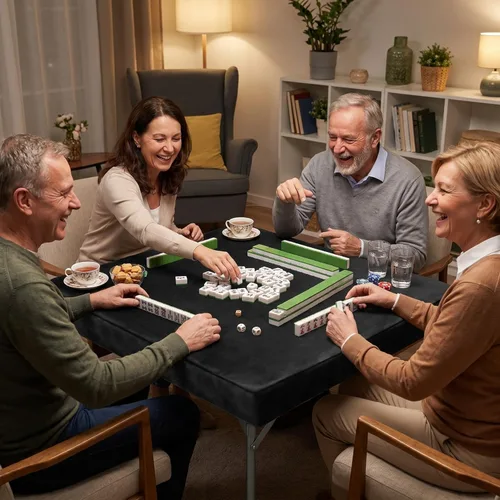 Miniatura 7 de Frienda Mantel plegable de fieltro para mesa de juegos, para jugar cartas de póquer, rompecabezas mahjong, juegos de mesa, mesa no incluida