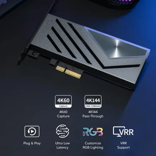 Miniatura 9 de AVerMedia Tarjeta de captura PCIe interna HDMI 2.1 para transmisión y grabación 4K60 con latencia ultra baja en PS5, PS4 Pro, Xbox Series X/S, Xbox