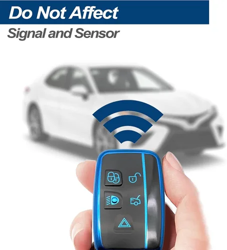 Miniatura 6 de Compatible con Land Rover Discovery Sport LR2 LR4 Range Rover Range Rover Evoque Sport Velar Jaguar F-Pace F-Type XE XF XJ XK TPU Funda para Llavero