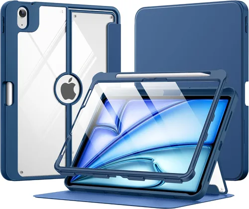 Miniatura 21 de MoKo Funda para iPad Air de 11 pulgadas 7ª/6ª generación M3/M2 2025/2024, iPad Air 5ª/4ª generación de 10.9 pulgadas 2022/2020 con soporte