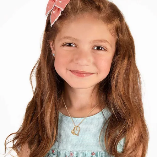 Miniatura 3 de Anoup Collar con inicial de unicornio, chapado en oro de 14 quilates, hipoalergénico con circonita cúbica, colgante de diamante simulado, joyería