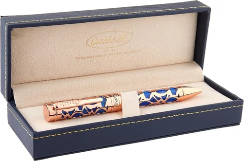 Miniatura 4 de Conklin Bolígrafo Endura Deco Crest en azul con detalles de oro rosa, elegante instrumento de escritura por Conklin Pen Company