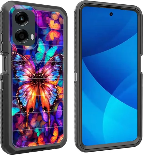 Miniatura 78 de Funda para Moto G Play 4G 2024, cuerpo completo, protección contra caídas, resistente, 3 capas, militar, resistente, duradera, para Motorola Moto G