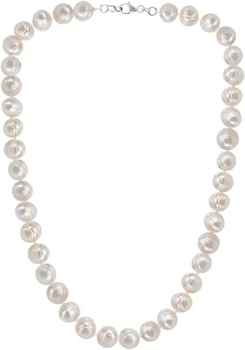 Savlano Collar de perlas blancas naturales barrocas cultivadas de agua dulce de 0.335-0.374 in, 19 pulgadas, para mujeres, viene con caja de regalo,