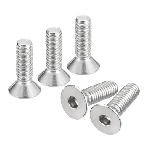 Miniatura 25 de uxcell 5/16-18x1-1/2 Tornillos de cabeza avellanada plana, 5 tornillos de cabeza plana de acero inoxidable 304, rosca completa, pernos avellanados