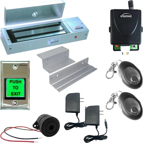 Miniatura 3 de Visionis FPC-8512 Sistema de control de acceso de una puerta de salida de puerta de salida de 1200 libras Cerradura electromagnética + botón