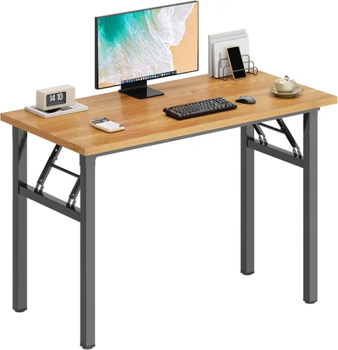 Miniatura 50 de DlandHome - Mesa plegable para computadora de 47 pulgadas, escritorio portátil, mesa de actividades, mesa de conferencias, escritorio de oficina