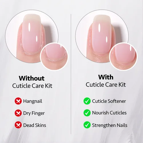 Miniatura 5 de Kit de Cuidado de Cutículas GAOY - Aceite de Cutículas y Removedor de Cutículas, 20ml 2 Piezas Nutre y Suaviza la Cutícula, Promueve el Crecimiento