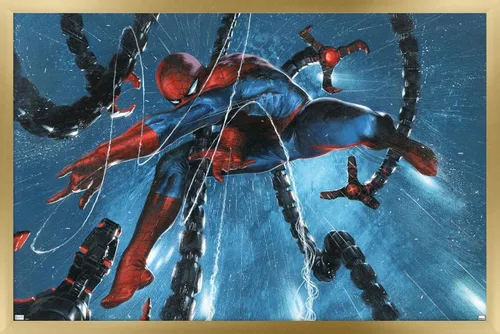 Miniatura 15 de Trends International Marvel Comics-Spider-Man, Doctor Octopus-Rain Cover Póster de pared, 14.725 x 22.375 pulgadas, versión enmarcada de madera