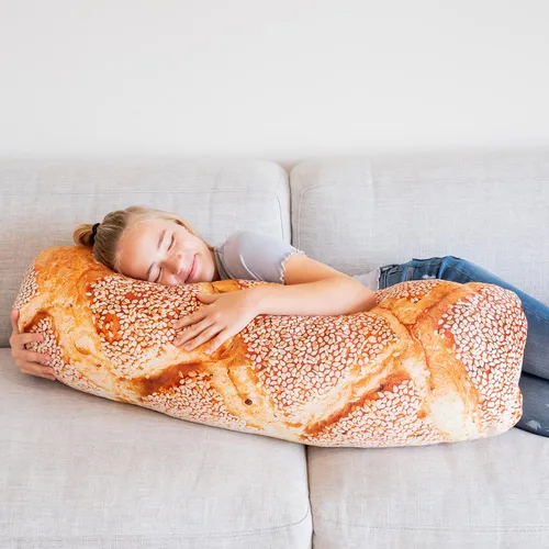 Miniatura 3 de Much Comfort Almohada Decorativa de Baguette con Semillas 3D de 32" - Hecha con Tela Súper Suave y Ultra Premium - Lindo, Cómodo, Afelpado, Relleno