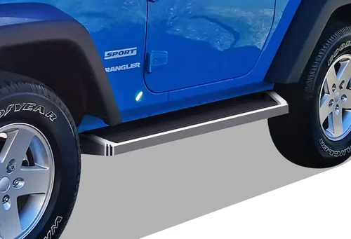Miniatura 9 de iBoard estribos para Jeep Wrangler Sport Utility 2007-2017, 2 puertas, Negro