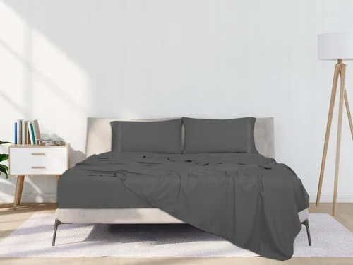 Miniatura 5 de ROYALE LINENS - Sábanas de 4 piezas tamaño matrimonial - Juego de sábanas de microfibra cepillada suave de 1800 hilos - 1 sábana bajera, 1 sábana