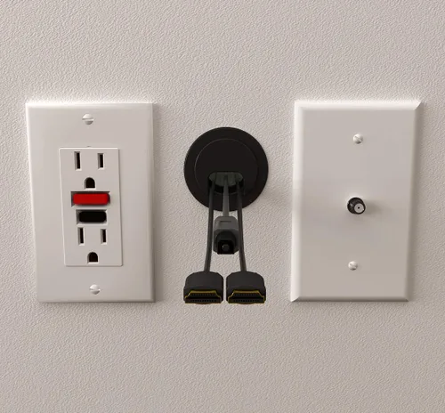 Miniatura 4 de 1PK Negro Patentado: Única herramienta de gestión de cables, alambres y cordones sin herramientas con ojal autofijador/de bloqueo y con tapa