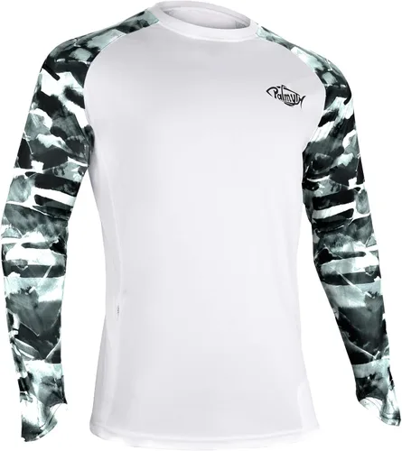 Miniatura 13 de Palmyth - Camiseta de pesca para hombre, con manga larga, protección solar ultravioleta FPU 50+, con bolsillo