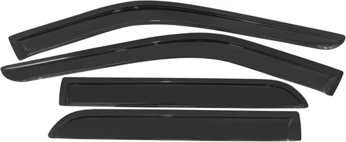 IKON MOTORSPORTS - Visera de ventana compatible con Ford Explorer 2011-2019, teñido de humo acrílico, 4 unidades, protección contra la lluvia,