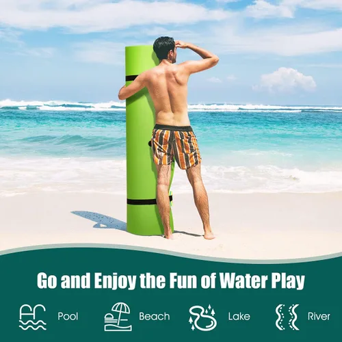 Miniatura 5 de GYMAX Floating Water Mat Verde
