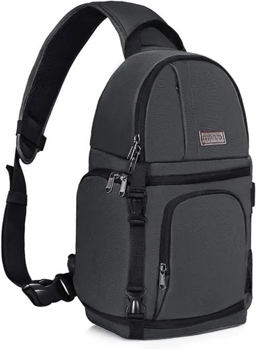 Miniatura 9 de MOSISO Bolsa para cámara DSLR/SLR/SLR/sin espejo, mochila para cámara fotográfica a prueba de golpes con soporte para trípode e inserciones Beige