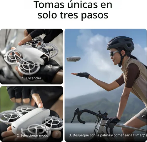 Miniatura 2 de DJI Neo Motion Fly More Combo, Mini Drone con cámara 4K UHD para adultos, dron autovolante de 135g que te sigue, despegue con la palma, seguimiento