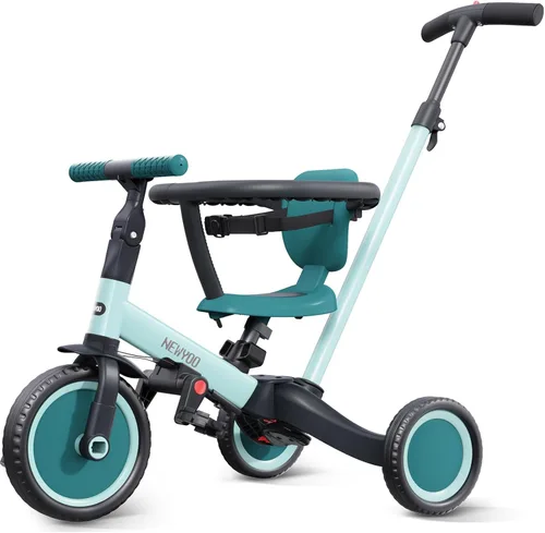 newyoo TR008 Triciclo de empuje para niños pequeños, bicicleta para niños de 1 a 3 años, regalo de cumpleaños para niños y niñas, bicicleta de Verde