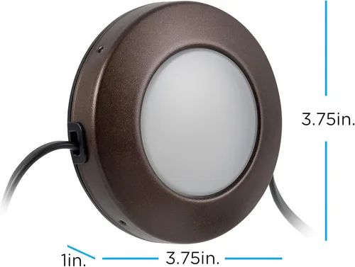 Miniatura 6 de Enbrighten Spectrum 44092 - Discos LED, 9 discos, multicolor o blanco, regulables, luces debajo del gabinete, luces de disco, control remoto