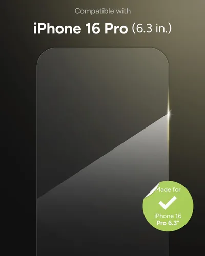 Miniatura 2 de ZAGG Glass Elite - Protector de pantalla para iPhone 16 Pro, 5 veces más fuerte, bordes reforzados, vidrio templado ultra fuerte, resistente a