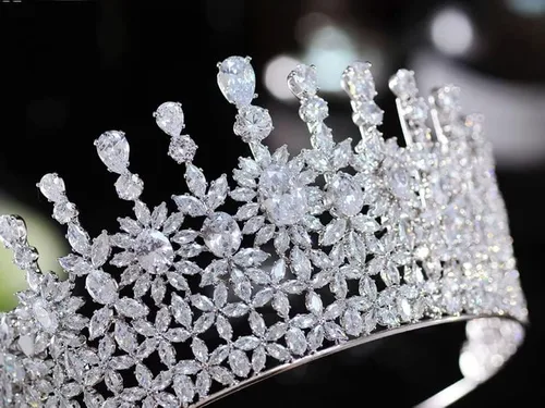 Miniatura 3 de hair jewelry crown tiaras for women Waterdrop Bridal Hair Accessories Wedding Tiaras and Crowns Stage Awards Round Crown Retro Men's Crown