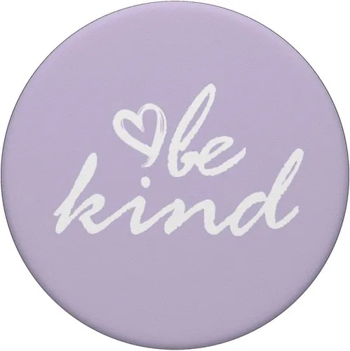 Miniatura 3 de PopSockets PopGrip estándar Be Kind Light Pastel Purple PopSockets de color blanco