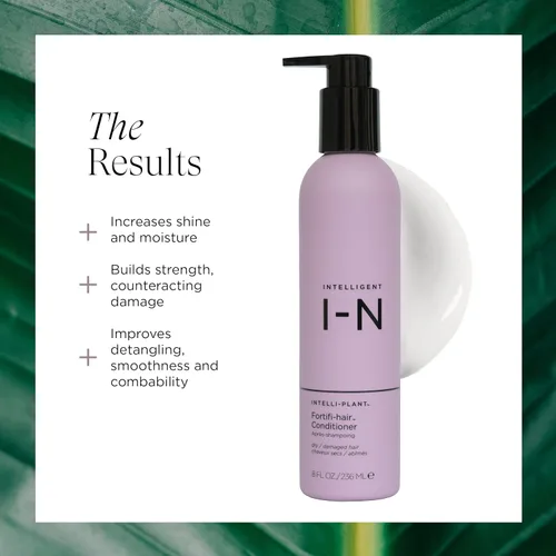 Miniatura 3 de Intelligent Nutrients Fortifi-hair Acondicionador hidratante reparador intensivo para cabello seco y dañado, rejuvenece, reconstruye, vegano, 8 onzas
