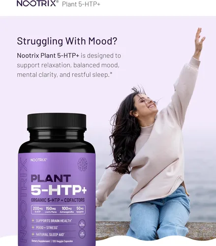 Miniatura 2 de Nootrix Suplemento orgánico 5-HTP+ para plantas Suministro para 60 días Apoya la memoria, el enfoque mental, la salud cognitiva y la energía