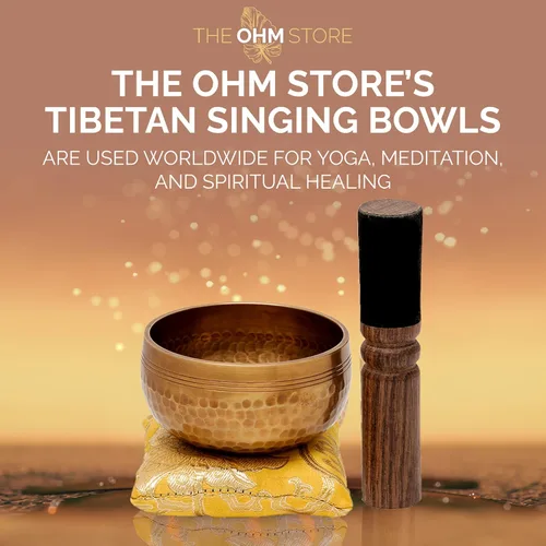 Miniatura 8 de Juego de cuencos tibetanos con grabados de mantras sanadores — Cuenco de sonido de meditación Yoni hecho a mano en Nepal — Yoga, curación