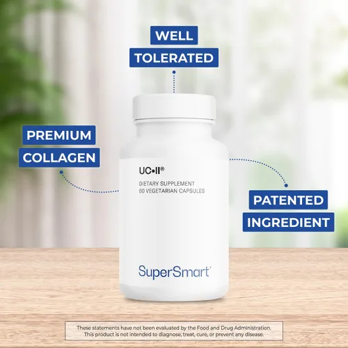 Miniatura 3 de Supersmart Suplemento UC II de 40 mg por día (colágeno premium), suplemento de colágeno tipo II sin desnaturalizar, sin OMG y sin gluten, 60