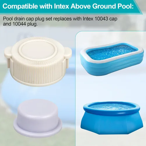 Miniatura 6 de 4569 Tapa de tapón de drenaje de piscina de 1/3 pulgadas para válvula de escape Intex, pieza de repuesto de tapa de tapón de válvula de drenaje