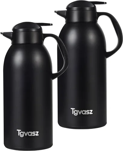 Miniatura 13 de Garrafas de 34 onzas para líquidos calientes, acero inoxidable aislado al vacío jarras de café térmicas para mantener caliente, dispensador de café
