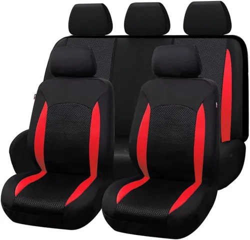Miniatura 27 de Flying Banner Fundas de asiento de coche, asientos delanteros, asiento trasero, poliéster, protectores de asiento de automóvil, instalaciones Negro