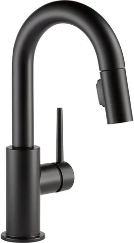 Miniatura 10 de Delta Grifo Trinsic Grifo de fregadero de cocina de un solo mango, 9959-KS-DST Negro Inoxidable