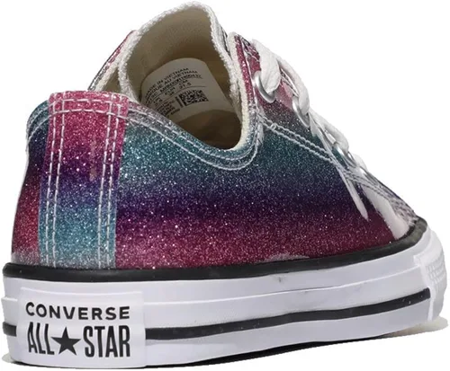 Miniatura 3 de Converse Chuck Taylor All Star Glitter Drip Ox para niña (niño pequeño)