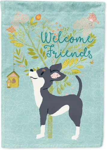 Miniatura 67 de Caroline's Treasures BB7594GF Bandera de jardín de Husky siberiano con texto en inglés "Welcome Friends" - Bandera decorativa para patio exterior