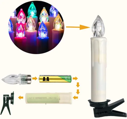 Miniatura 3 de Velas LED con temporizador sin llama, velas de control remoto de 4 pulgadas, candelabro LED cónico para decoración de fiesta de Harry Potter, Luz